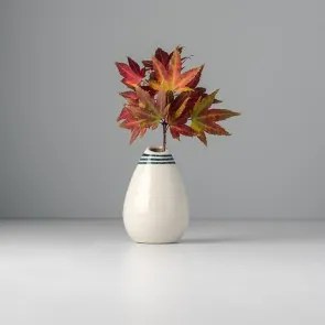 MIJ Váza v tvare kvapky biela 10 cm