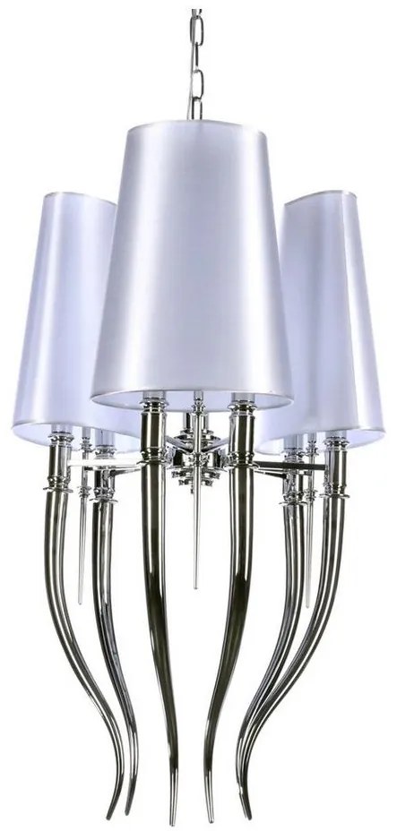 Azzardo AZ0028 - Luster na reťazi DIABLO 6xE14/11W/230V biela AZ0028