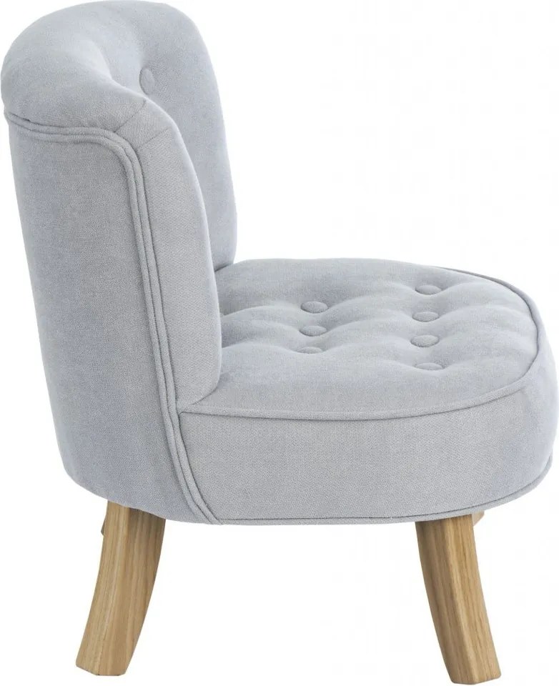 Detské kreslo šedé 17 cm Biela