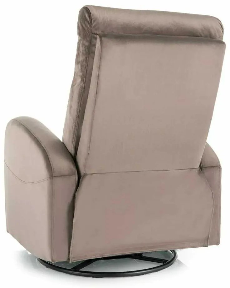 Polohovacie kreslo Olimp Velvet, hnedá