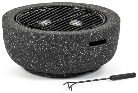 Fieldmann - Prenosné ohnisko na drevo s roštom antracit