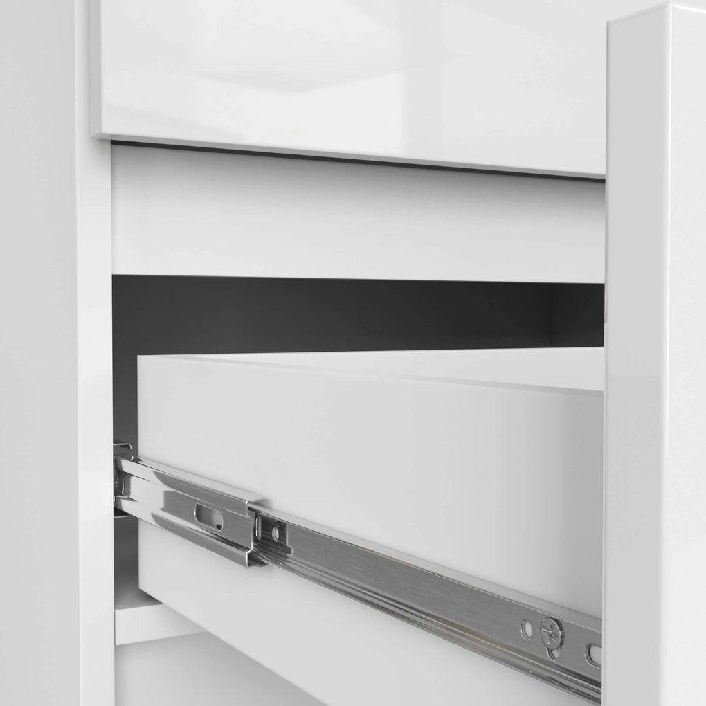 Komoda Liv 60 cm biela lesklá
