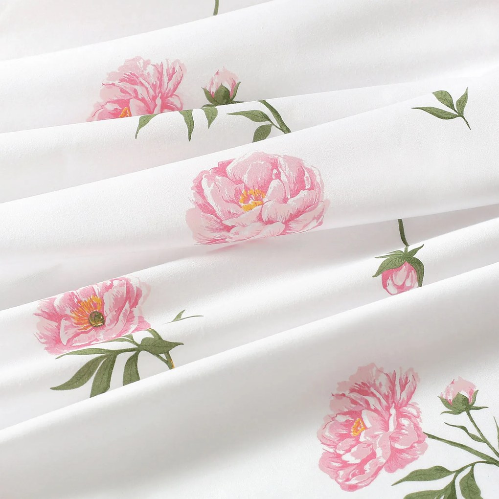 Goldea bavlnená obliečka na vankúš - pivonky 50 x 70 cm