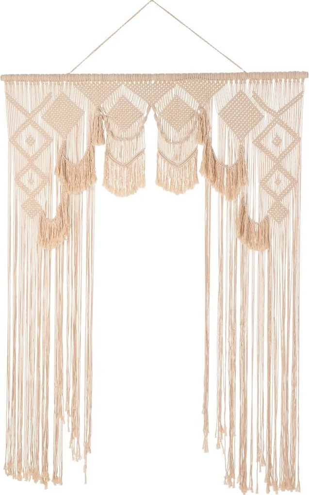 Prírodný drhaný záves so vzorom Macramé Curtain - 154*3*273 cm