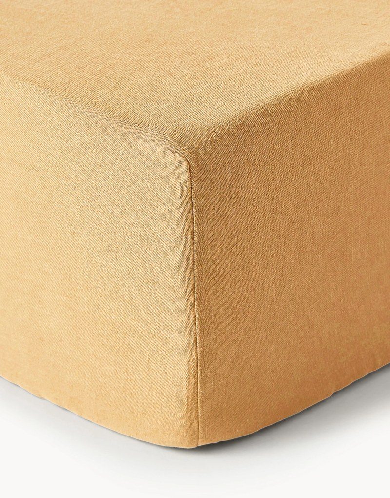 Elastická plachta na kontinentálnu posteľ z vypraného ľanu Airy