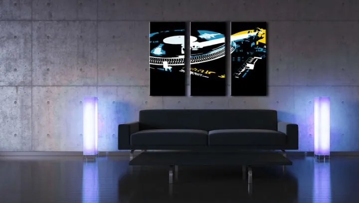 Ručne maľovaný POP Art obraz DJ 3 dielny dj3