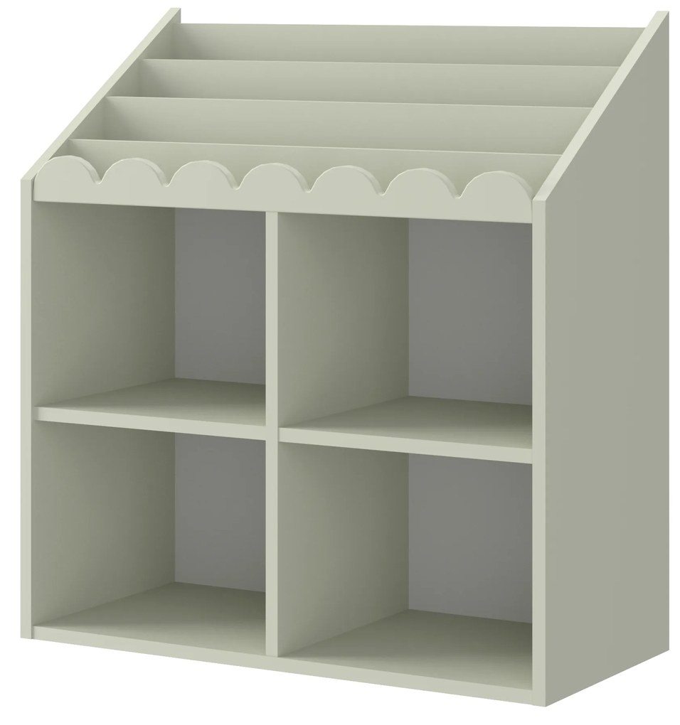 Bellamy Detská knižnica BOOK NOOK SAGE 71x76 cm, svetlozelená