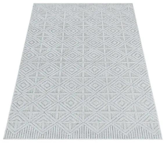 Šnúrkový koberec Bahama ornament krémový / sivý