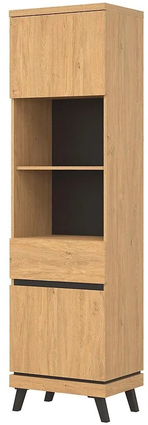 Regál Ate At07 Dub/Čierna