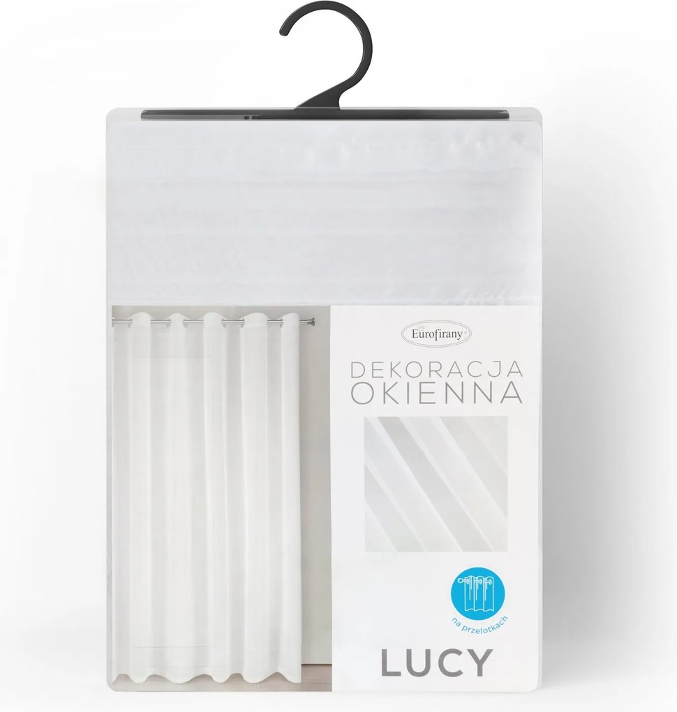 ZÁCLONA NA KRÚŽKOCH LUCY 300 CM X 250 CM BIELA