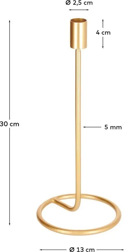 Kovový svietnik Babirye – Kave Home