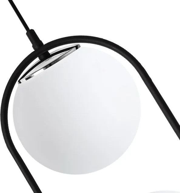 Závesné svietidlo Florence, 2x biele sklenené tienidlo, b/ch, U