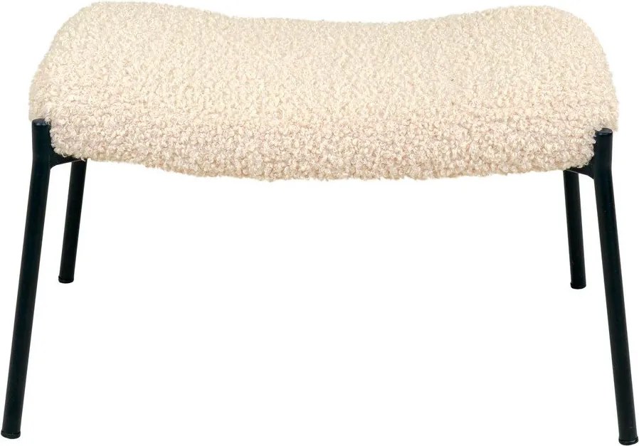 Krémovobiela podnožka z umelej kožušiny Glasgow – House Nordic