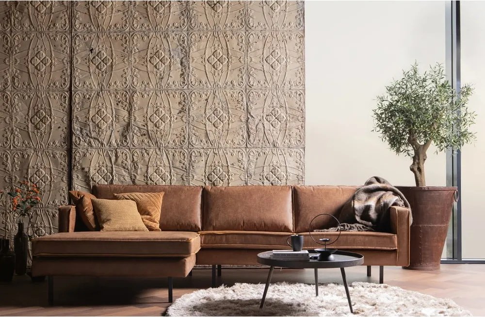 Čierny konferenčný stolík BePureHome Bounds, ø 76 cm