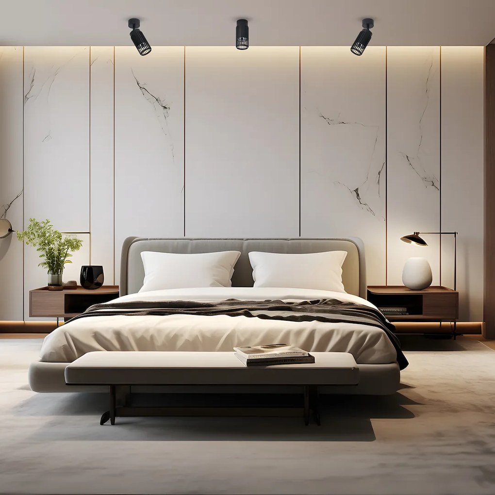 Stropné svietidlo Vertical, 1x čierne kovové tienidlo