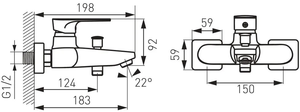 F-Design Pinea, vaňová batéria bez sprchovej sady, chróm lesklý, FD1-PNA-1-11