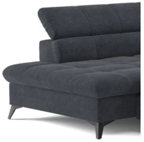 Rozkladacia rohová sedacia súprava do L MARANO pravá čierna