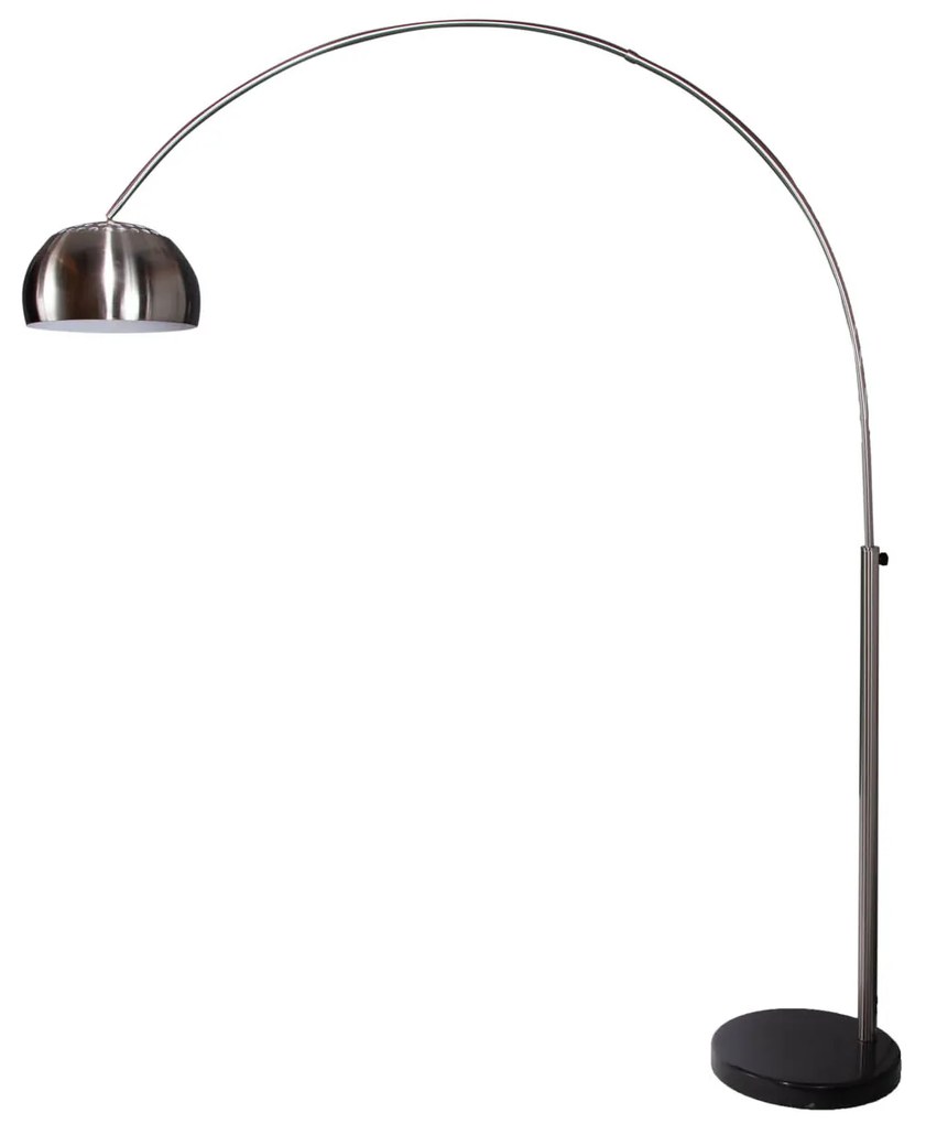 Stojacia lampa Big Bow brúsený chróm 170-210cm