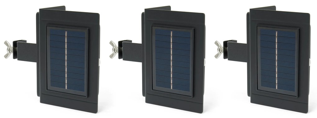 Solárne svietidlá na strešné žľaby, 3 ks