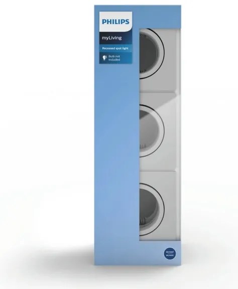 Philips 50193/87/PN - SADA 3x Podhľadové svietidlo ENNEPER 1xGU10/5,5W/230V