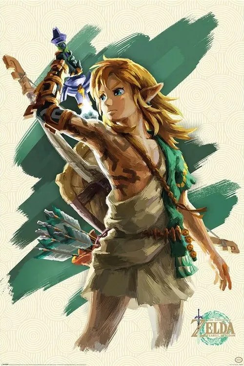 Plagát, Obraz - The Legend Of Zelda: Tears Of The Kingdom - Link Unleashed, (61 x 91.5 cm)