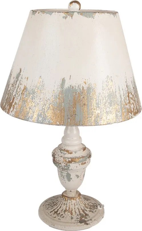 Béžová antik kovová stolná lampa Brocante - Ø 36*55 cm E27 1*60W