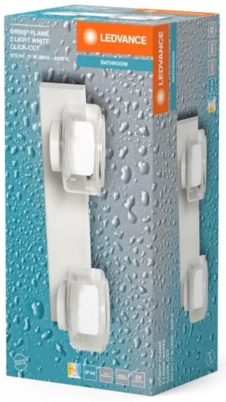Ledvance -LED Kúpeľňové nástenné svietidlo ORBIS FLAME 2xLED/5,5W/230V IP44 biela