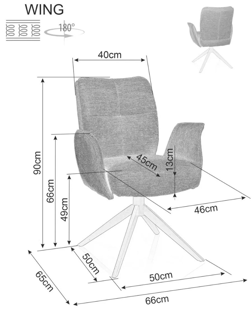 Jídelní křeslo Wing Brego - výber z 3 prevedení