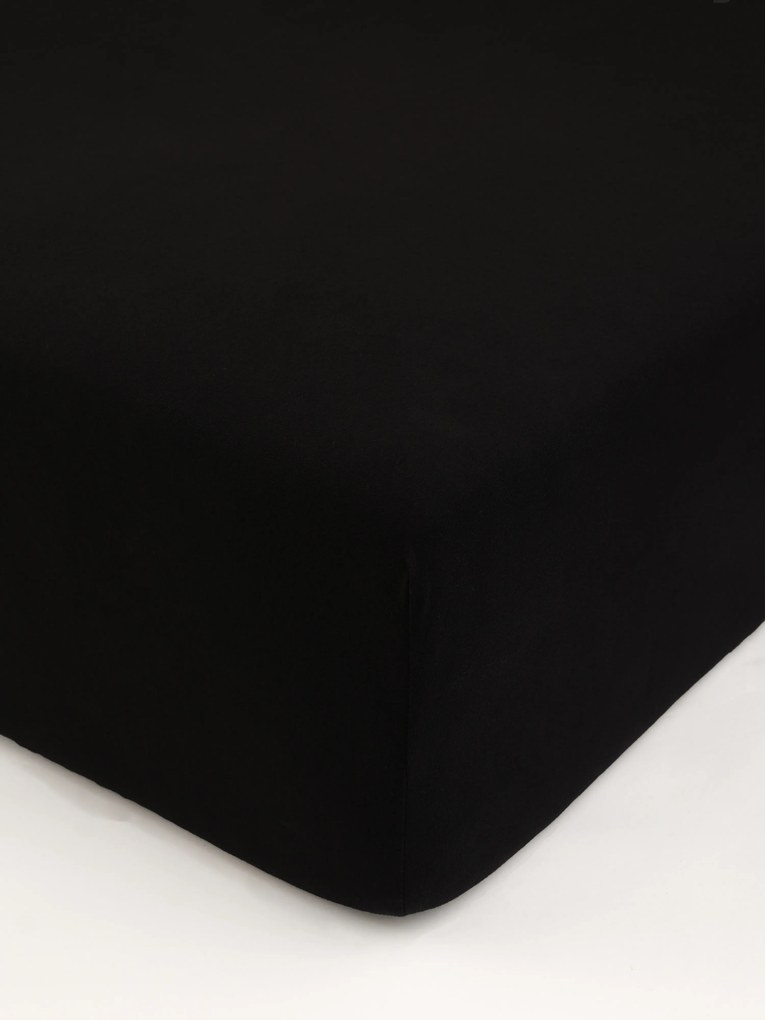 Jersey plachta s elastanom Deluxe 220 × 200 cm – čierna