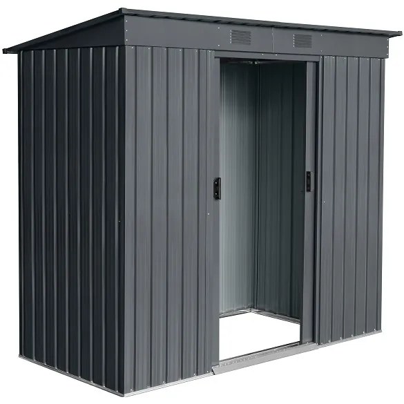 Záhradný domček BestBerg ZDR-2A / 2,4 m² / 110 x 217 x 191 cm / sivá