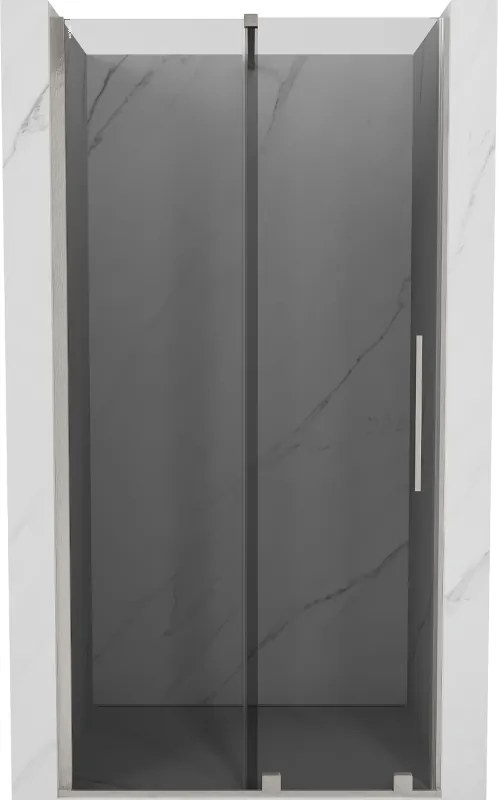 Mexen Velar, posuvné sprchové dvere do otvoru 100 cm, 8mm šedé sklo, brúsená oceľ, 871-100-000-41-97