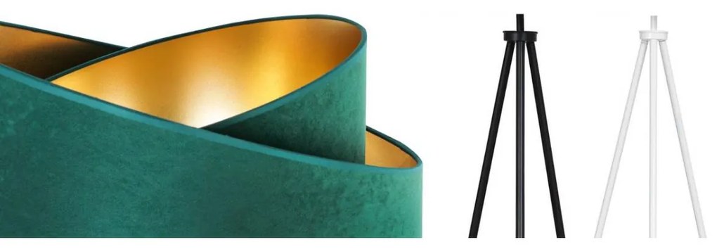 Stojacia lampa Mediolan, 1x textilné tienidlo (výber z 9 farieb), (výber z 2 farieb konštrukcie)