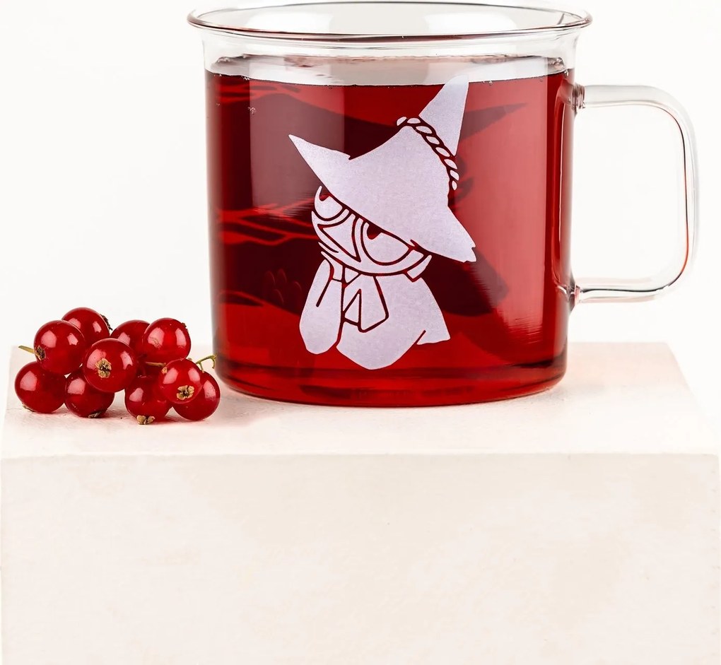 Hrnček Muurla Muminovci Mumintroll sklenený 350 ml transparentný