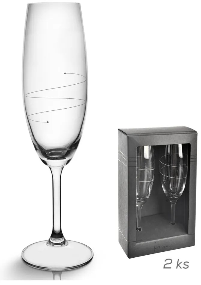 Poháre na sekt v súprave 2 ks 220 ml – Orion