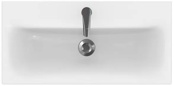 Cersanit S801-221-DSM - Závesná kúpeľňová skrinka s umývadlom MODUO 80 cm biela