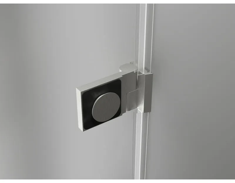 Mexen Lunar-B Duo výklopný sprchový kút 80 x 75 cm, číre sklo, brúsená oceľ, 832-080L-075P-97-00