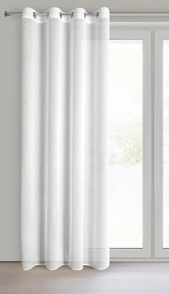 ZÁVES NA KRÚŽKOCH VESTA 140X250 CM BIELA
