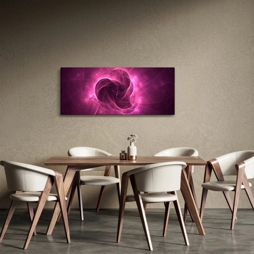 Obraz modernej ružovej abstrakcie (120x50 cm)