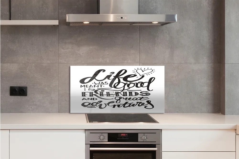 Sklenený obklad do kuchyne Motivujúce hnedú reťazec 125x50 cm