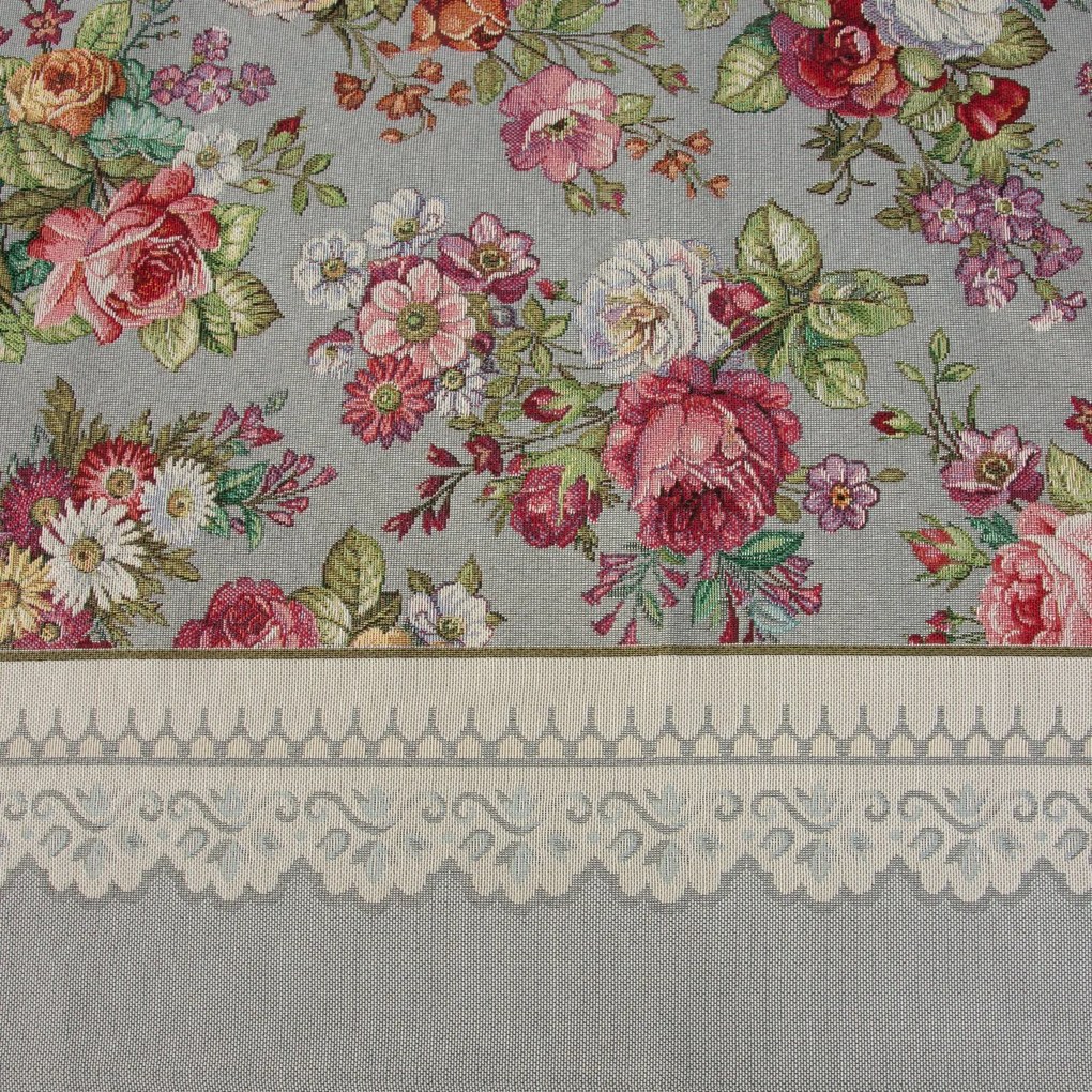 GOBELÍNOVÝ BEHÚŇ NA STÔL S ČIPKOU 140X180 CM VZOROVANÝ