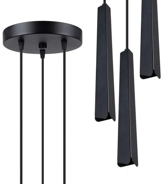 Sollux SL.1401 - Luster na lanku PRYSM 3xG9/8W/230V čierna