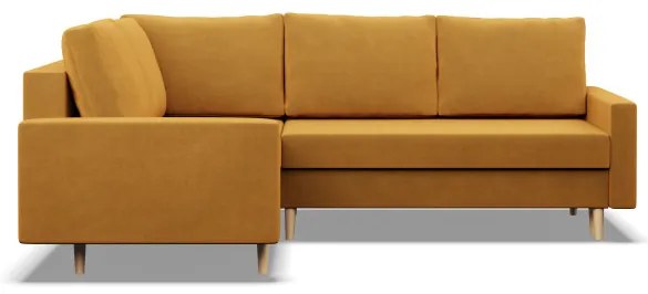 Rohová rozkladacia sedačka BLANK Elegant ľavá, žltá