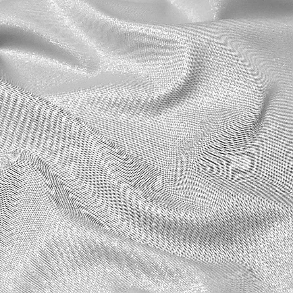 Goldea vianočný dekoračný exkluzívny záves - strieborný s trblietkami 220x135 cm