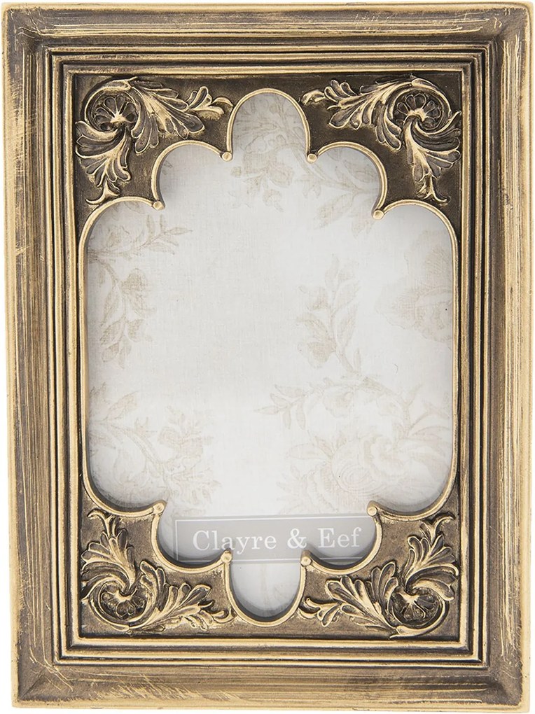 Zlatý fotorámček - 13*2*18 cm / 10*15 cm