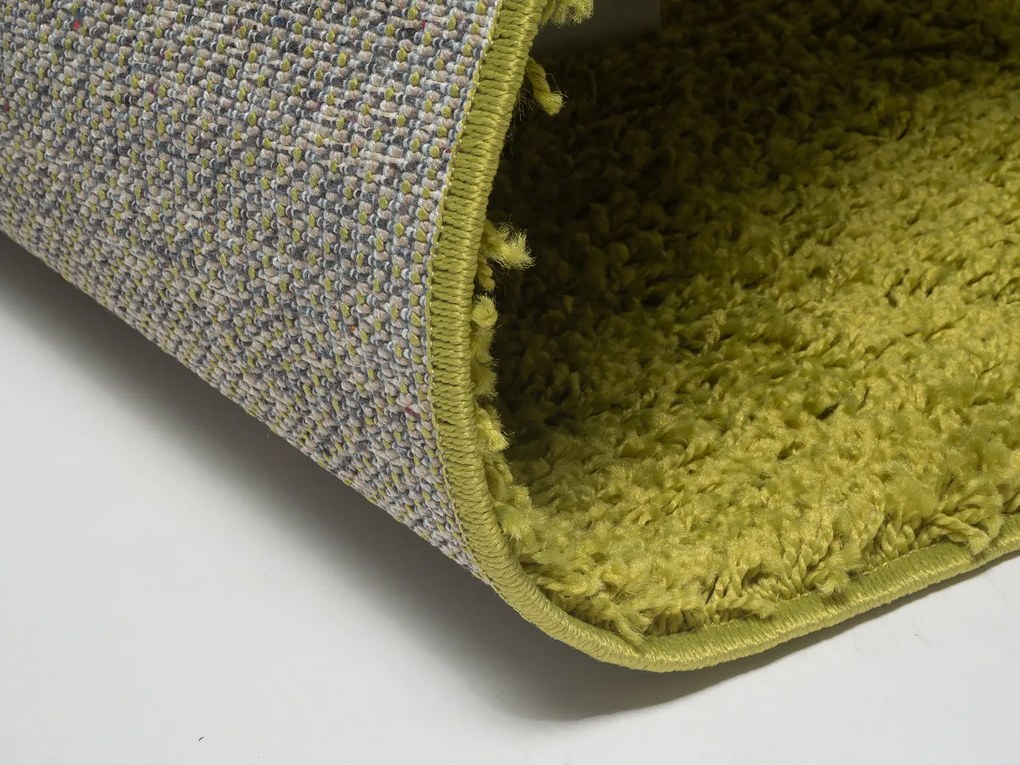 Mono Carpet, Kusový koberec Efor Shaggy 1903 Green, 80x150, zelená, obývacia izba