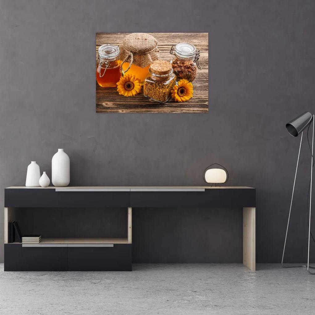 Obraz - Zátišie s medovými pohármi (70x50 cm)