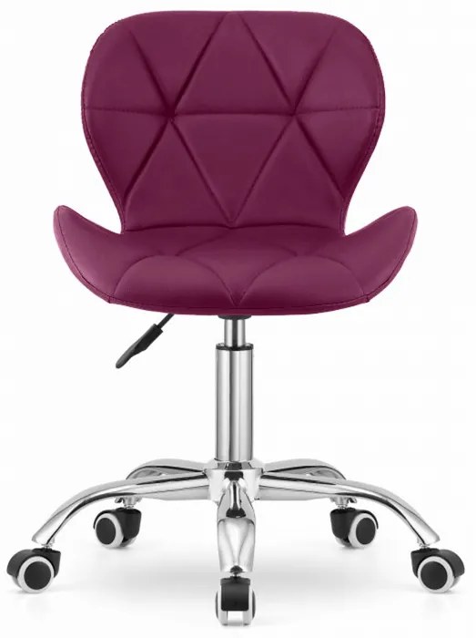 Vínová kancelárska stolička AVOLA z eko kože