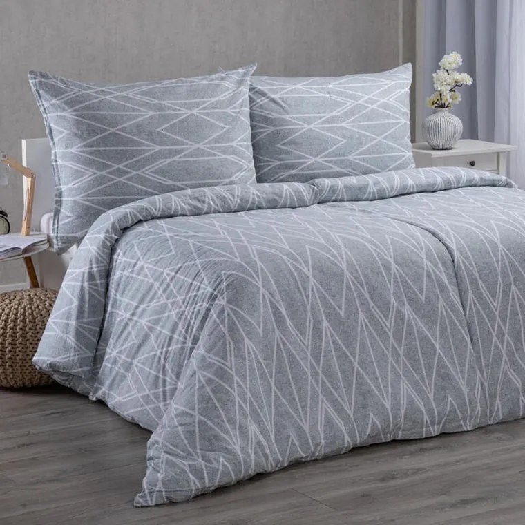 Krepové posteľné obliečky GRAY STRIPES