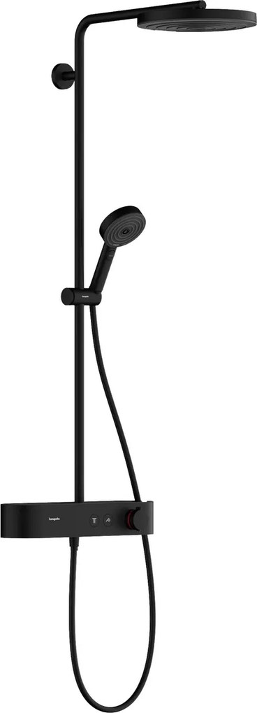 Hansgrohe Pulsify S, Showerpipe 260 1jet EcoSmart s termostatom ShowerTablet Select 400, čierna matná, HAN-24221670