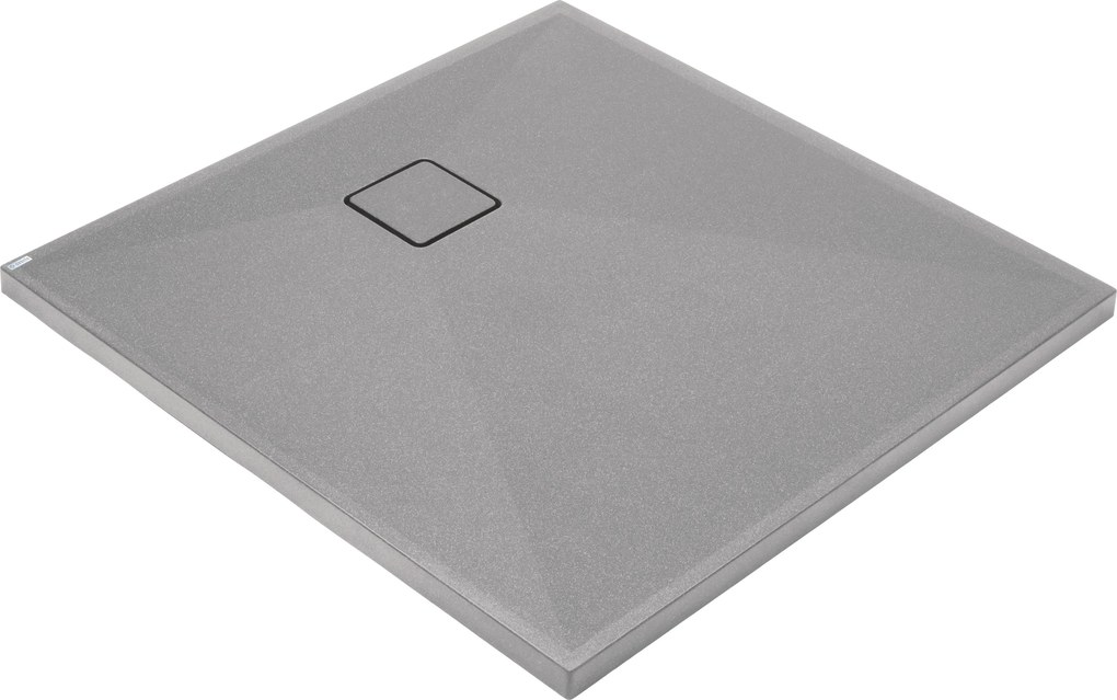 Deante Štvorcová sprchová vanička Correo 90x90 cm, granit, sivá metalic - KQR S41B